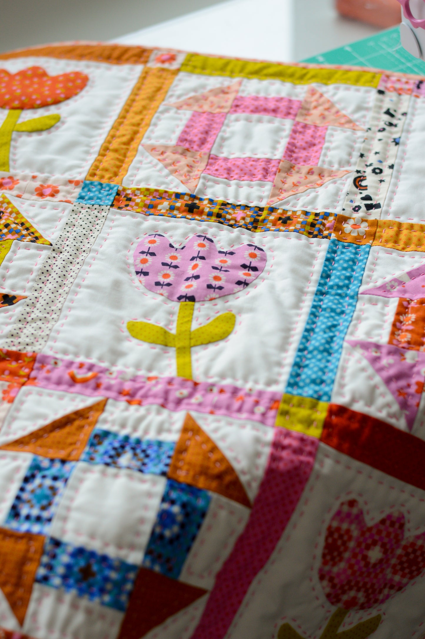 Petal Dash Mini Quilt Pattern | Printed Booklet Version