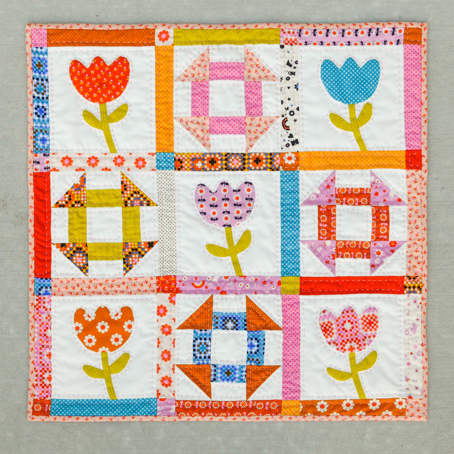 Petal Dash Mini Quilt Pattern | PDF Version