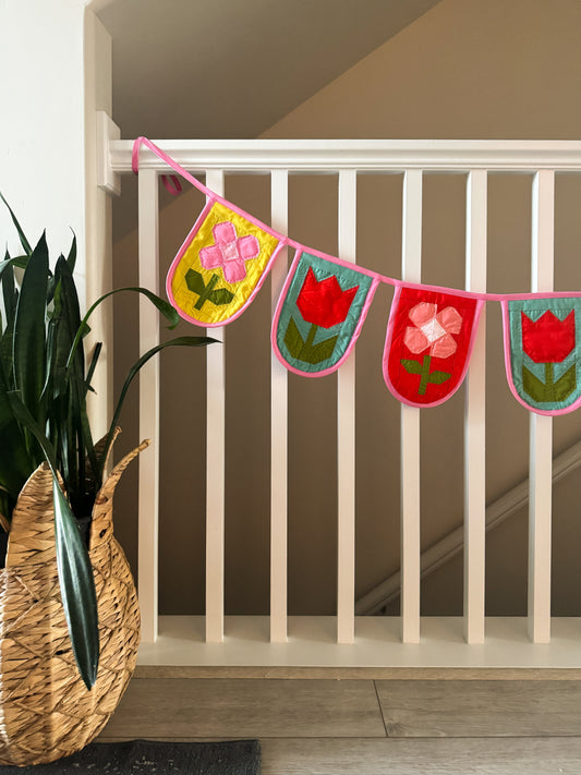 Signs of Spring Bunting from Cozy Quilts for the Modern Home by Abby Luchsinger