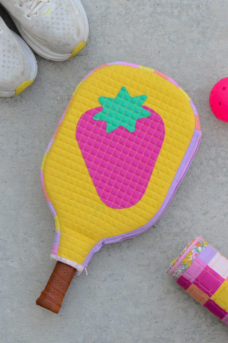 Simple Strawberry Pickleball Case Appliqué Add-On