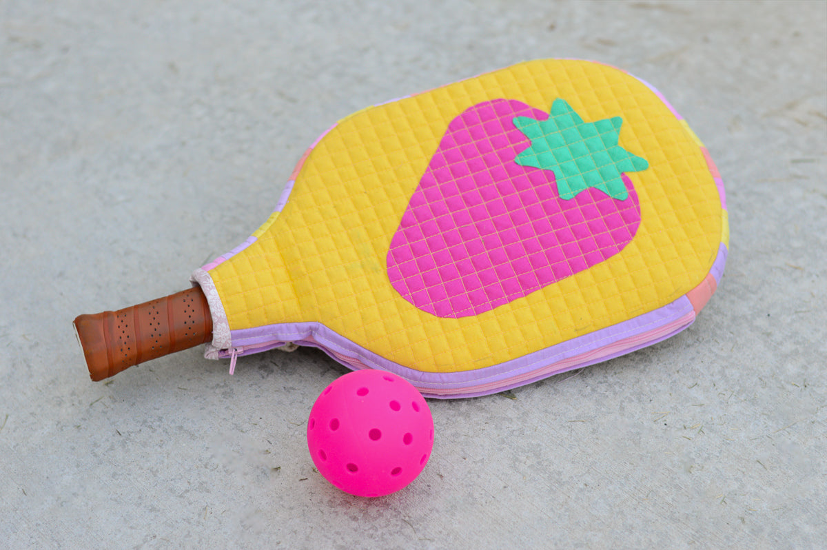 Simple Strawberry Pickleball Case Appliqué Add-On