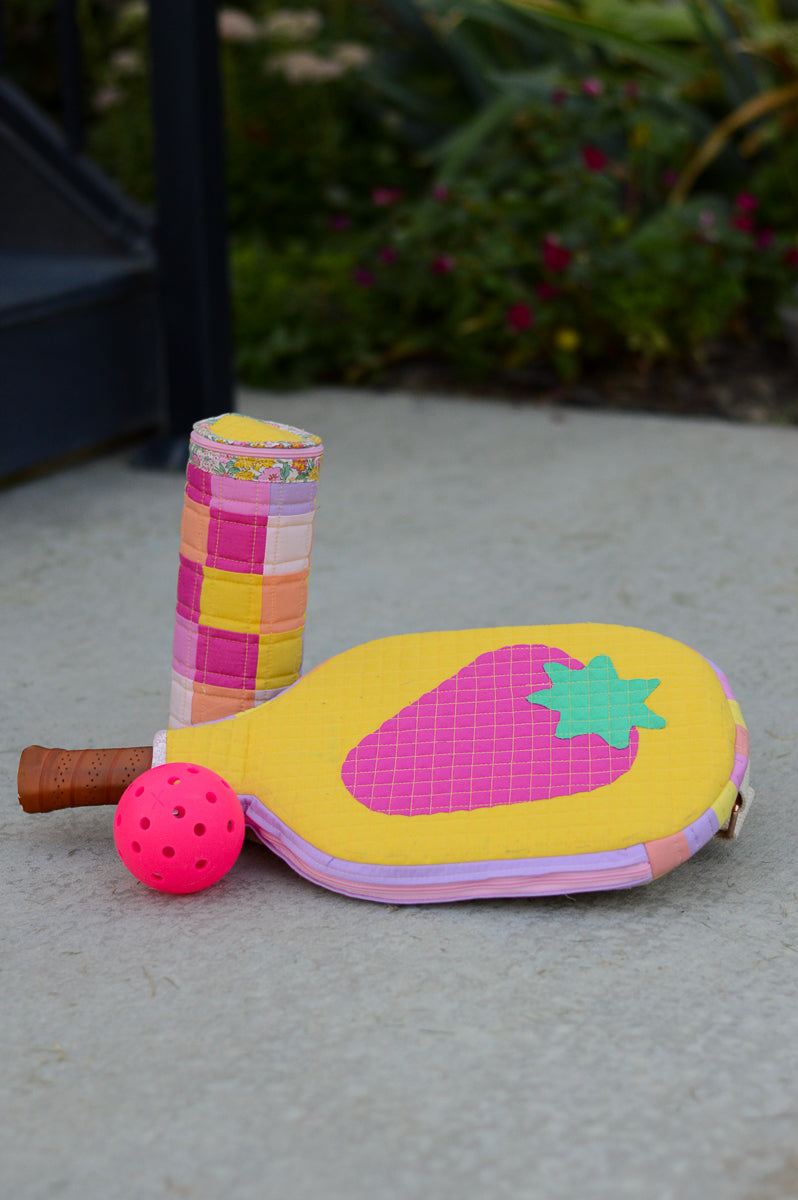 Simple Strawberry Pickleball Case Appliqué Add-On