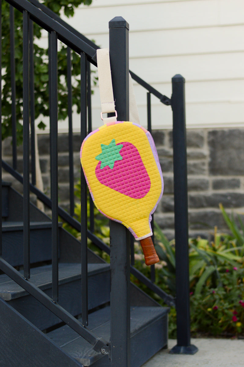 Simple Strawberry Pickleball Case Appliqué Add-On