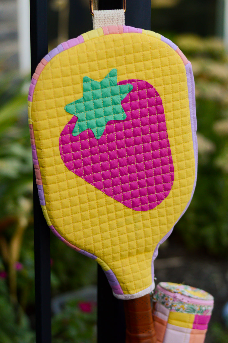 Simple Strawberry Pickleball Case Appliqué Add-On