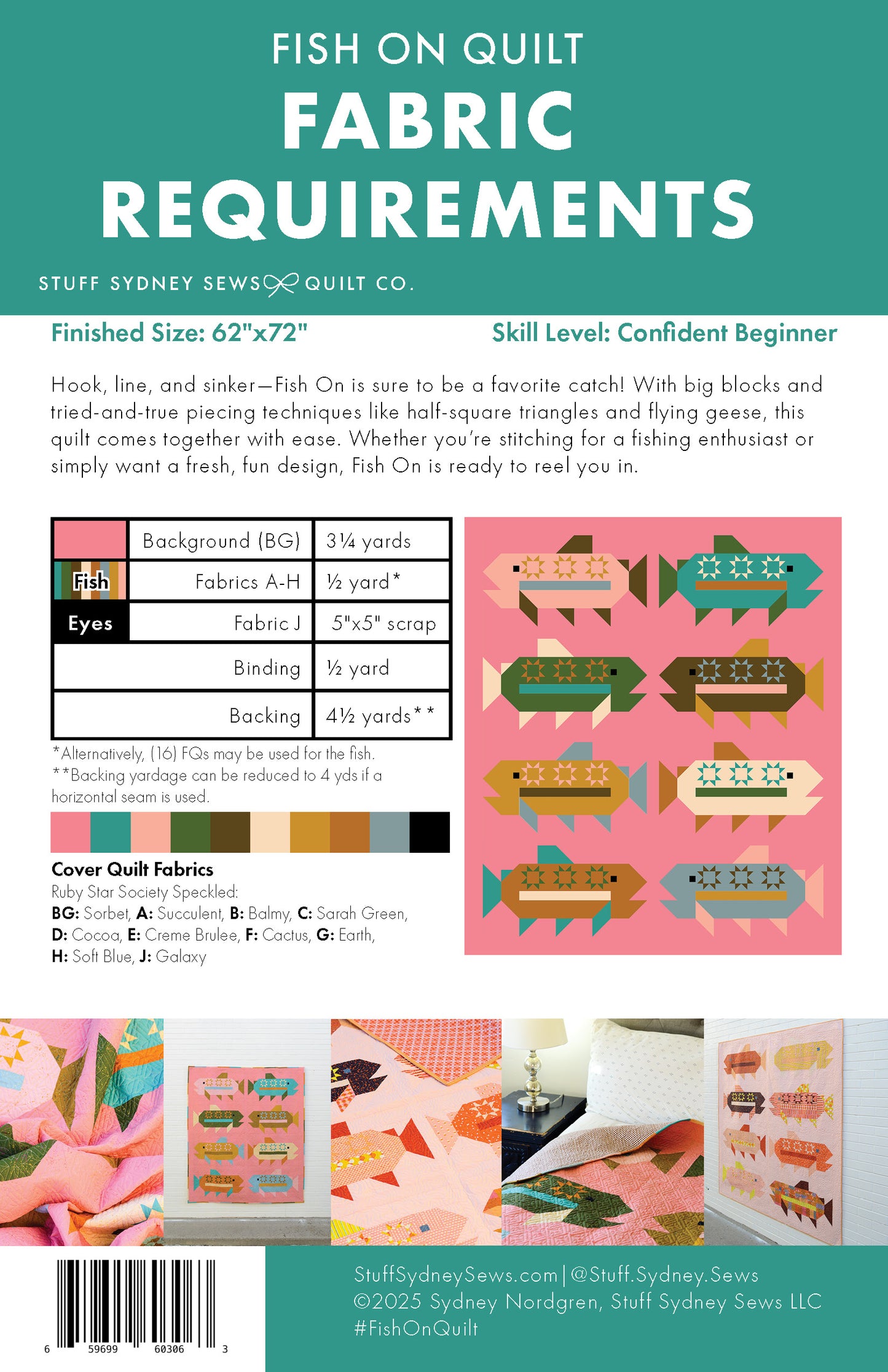 Fish On Quilt Pattern | PDF Version