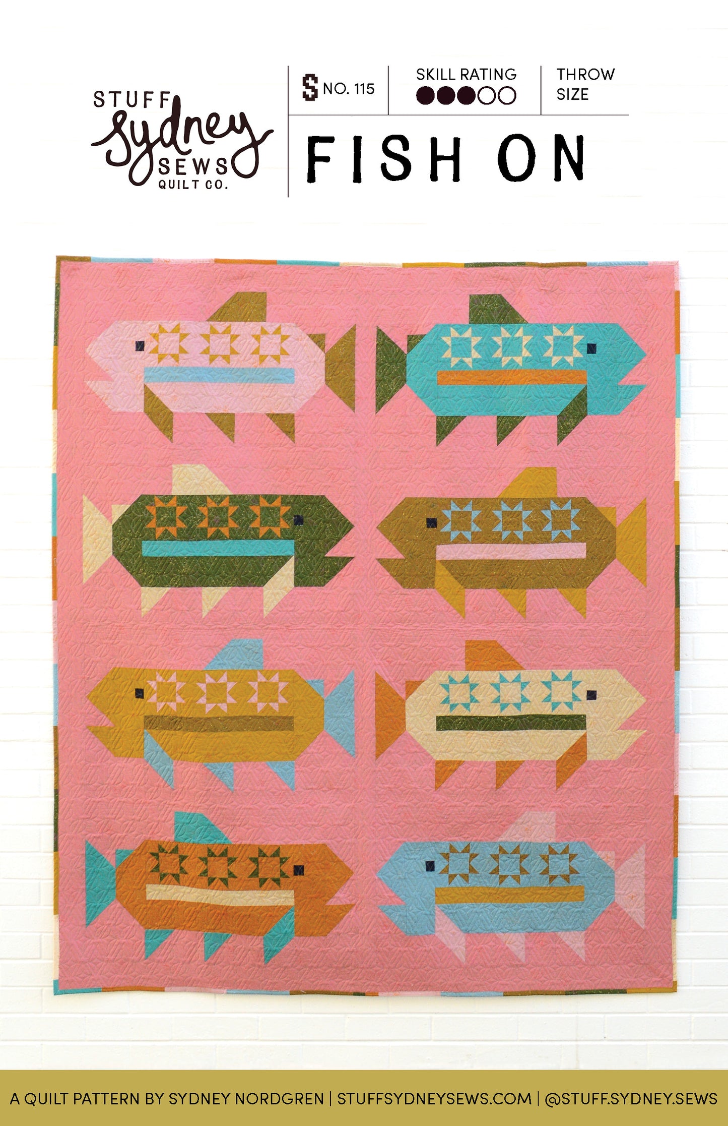 Fish On Quilt Pattern | Printed Booklet