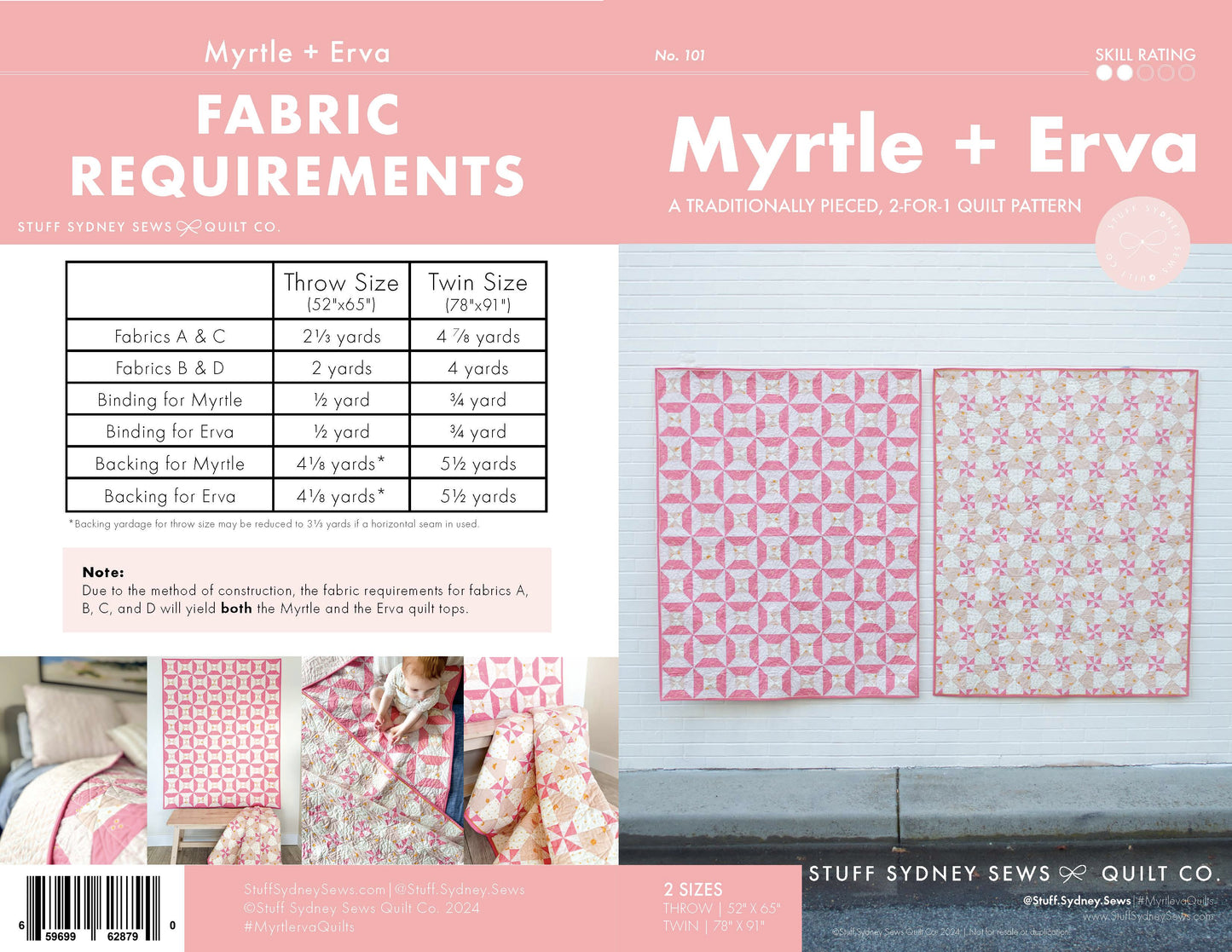 Myrtle + Erva Quilt Pattern