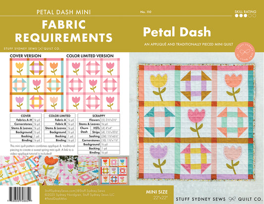 Petal Dash Mini Quilt Pattern | PDF Version