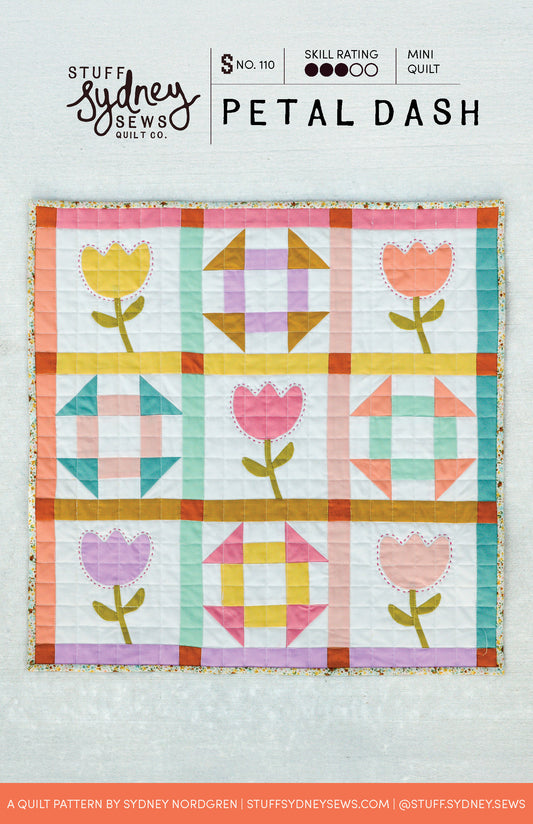 Petal Dash Mini Quilt Pattern | Printed Booklet