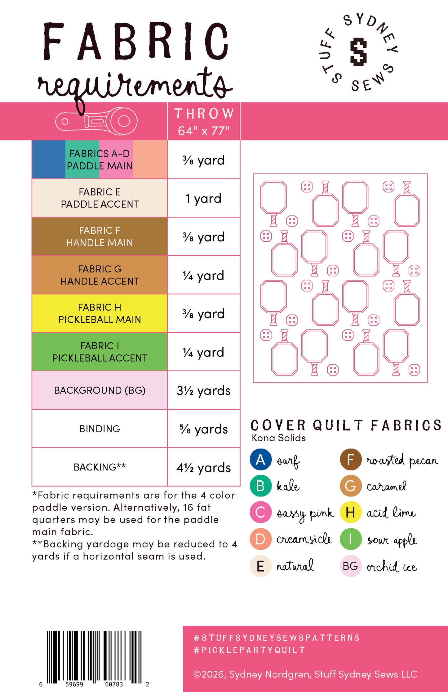 Pickle Party Quilt Pattern | Printed Booklet